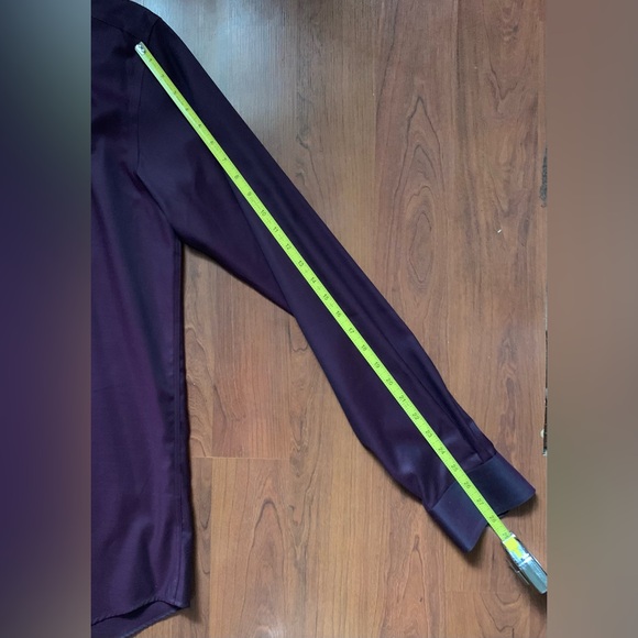 KENNETH COLE Men’s Stretch Slim Fit Dress Shirt Plum Size 16 - Picture 6 of 7